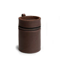 Vintage Crazy Horse Leather Round Zipper Coin Purse Leather Coin Purse QXL Brown