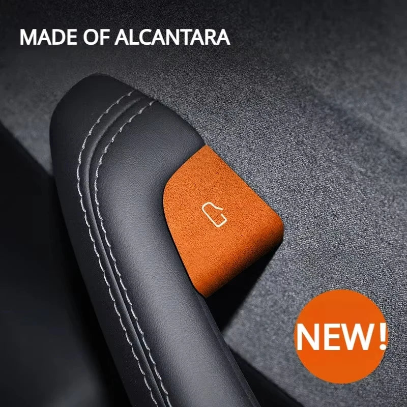 Alcantara Suede Door Switch Sticker – Tesla Model 3 Highland 2024 Car Interior Sticker QXL