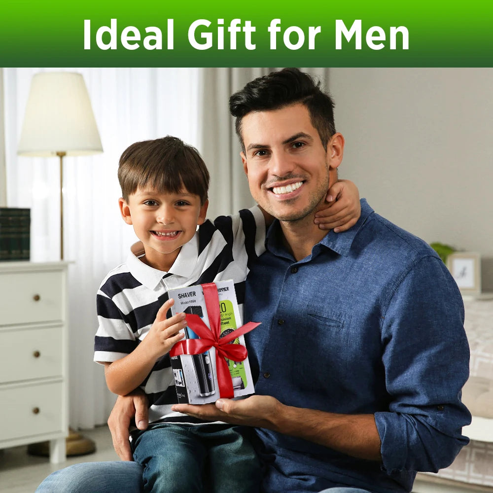 Ms.Dear Cordless Beard Trimmer Vacuum Clipper IPX6 – Green Beard Trimmer QXL