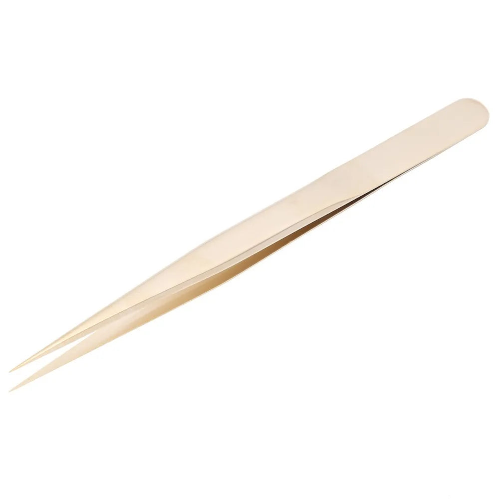 Gold Fine Point Precision Tweezers | Nail Art, Lash & Bead Tool Precision Tweezers QXL Orange