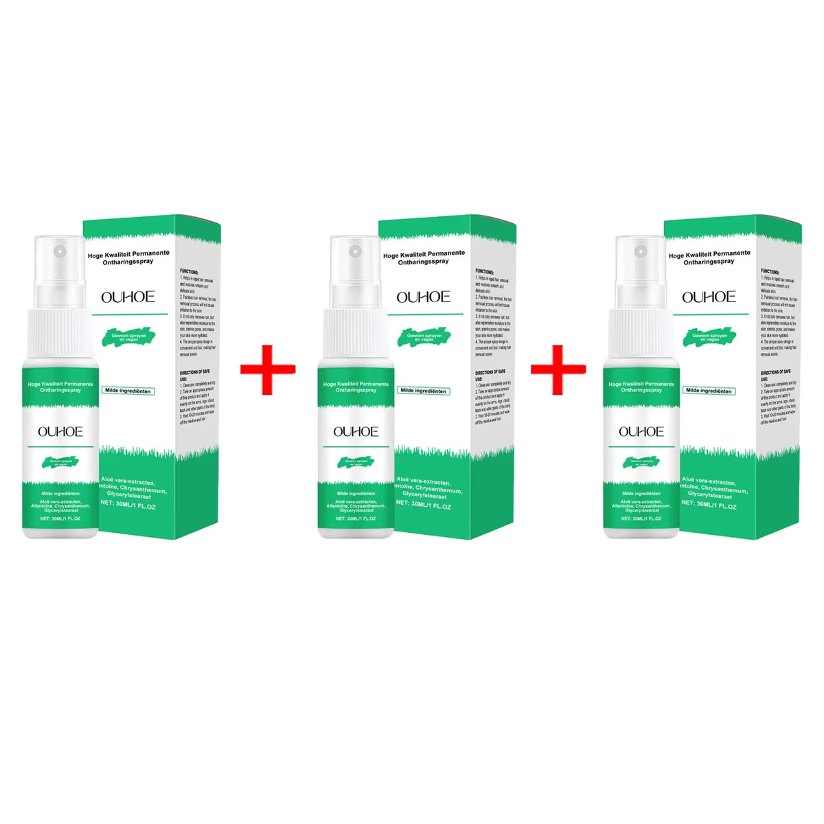 Ouhoe Hair Removal Spray – Depilatory Mist 30ml Depilatory Spray QXL 90ml boxed
