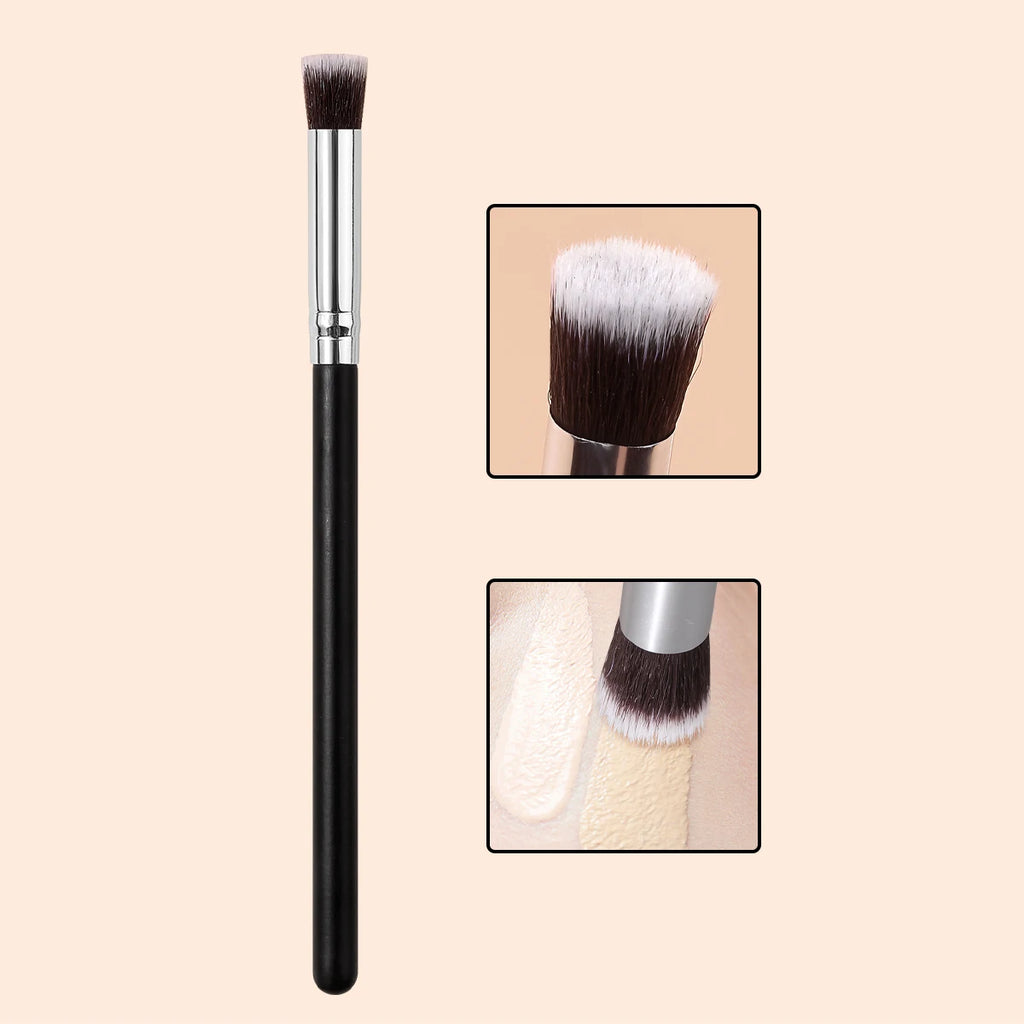 KOSSHOW Precision Concealer Brush | Nylon, Wood Handle Concealer Brush QXL black