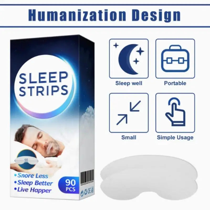 90-Pack Breathable Mouth Tape Sleep Strips | Nose Breathing Sleep Mouth Tape QXL