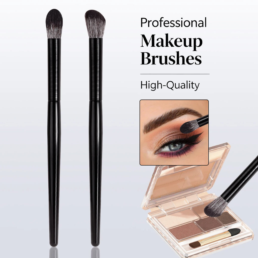KOSSHOW 2-Piece Eyeshadow Brush Set | Soft Gradient Blending Eyeshadow Brush Set QXL black