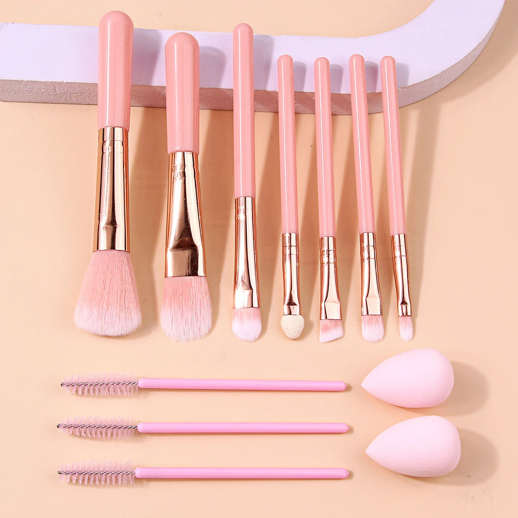 KOSSHOW 12-Piece Makeup Brush Set | Face & Eye Cosmetic Kit Makeup Brush Set QXL
