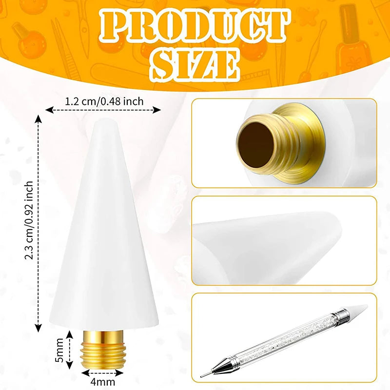 5-Pack Nail Dotting Wax Pens | Rhinestone & Gem Picker Tool Nail Dotting Tool QXL