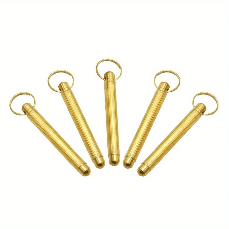 Golden Folding Ear Spoon Keychain | Metal Ear Pick Tool Ear Cleaning Tool QXL 5pcs