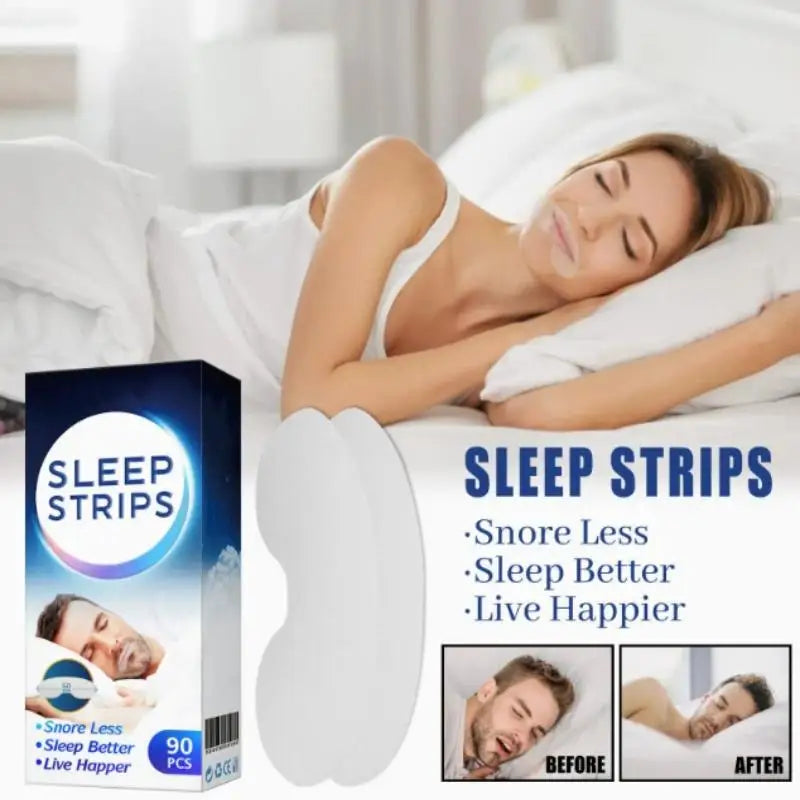 90-Pack Breathable Mouth Tape Sleep Strips | Nose Breathing Sleep Mouth Tape QXL