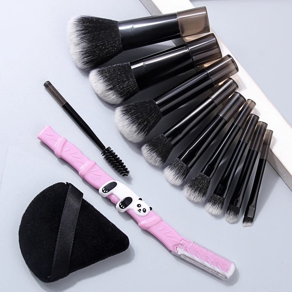 KOSSHOW 12-Pc Makeup Brush Set | Foundation, Eyeshadow & Blush Makeup Brush Set QXL