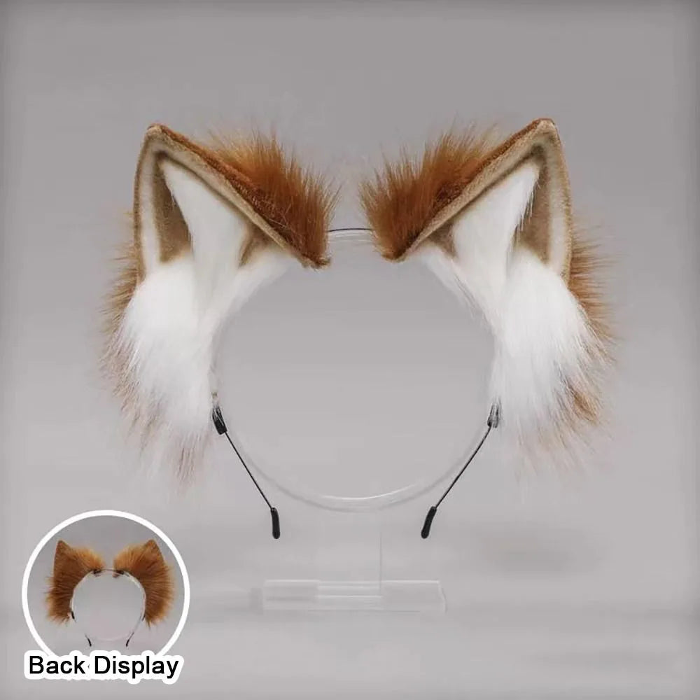 Cat Ear Headband | Handmade Plush Anime Cosplay Hair Hoop Cosplay Hair Headband QXL
