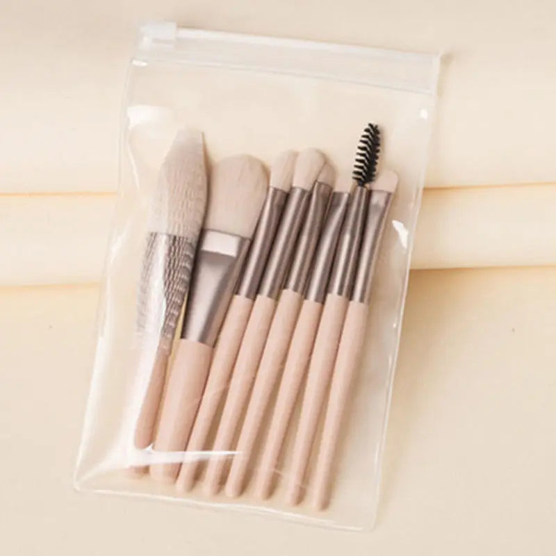 8-Piece Macaron Makeup Brush Set | Blush, Foundation & Eye Makeup Brush Set QXL 8pcs