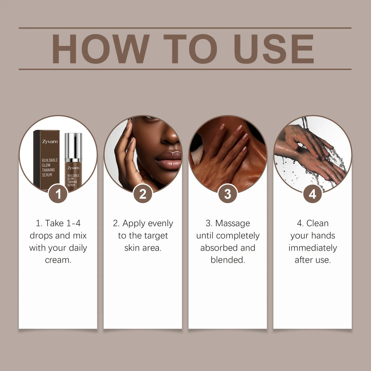 Hoygi Self Tanning Serum | Buildable Bronze Glow 50ml Self Tanning Serum QXL