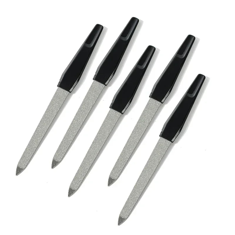 10-Pack Double-Sided Stainless Steel Nail Files | Manicure Set Nail Files Set QXL