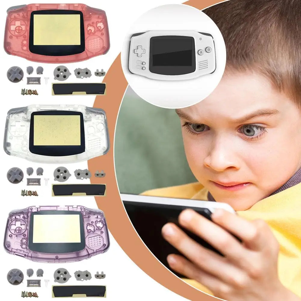 GBA Replacement Shell Housing Full Set – Buttons, Screws & Lens Console Replacement Shell QXL