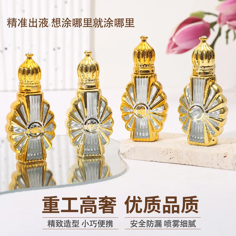 10ml Gold Crown Cap Glass Perfume Refill Bottle | Roll-On Perfume Refill Bottle QXL