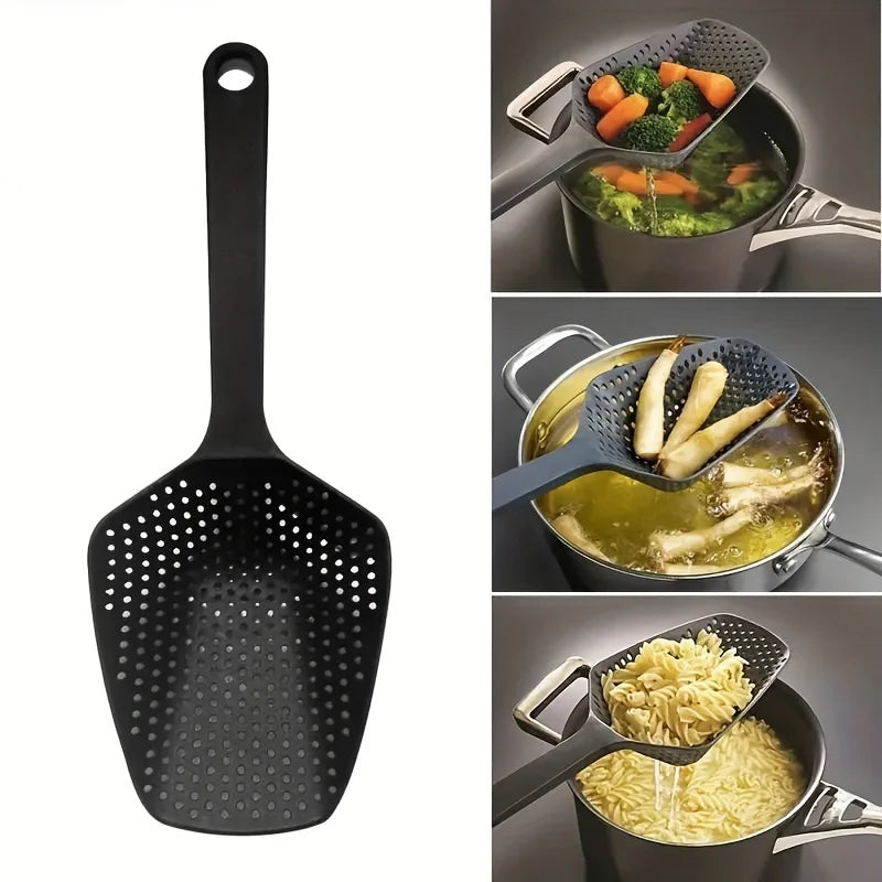 Large Slotted Spoon Strainer | PP Colander Spatula Kitchen Tool Slotted Spoon Strainer QXL