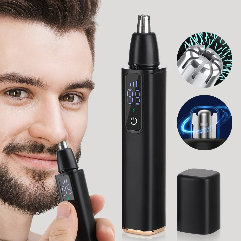 Ms.Dear Electric Nose Hair Trimmer | USB-C Rechargeable, LED Nose Hair Trimmer QXL