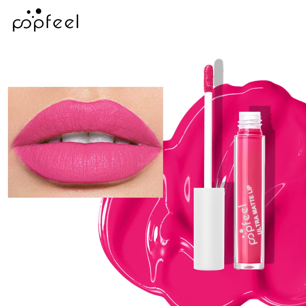 High-Pigment Matte Velvet Lip Gloss – 8 Shades, Waterproof Matte Lip Gloss QXL 07