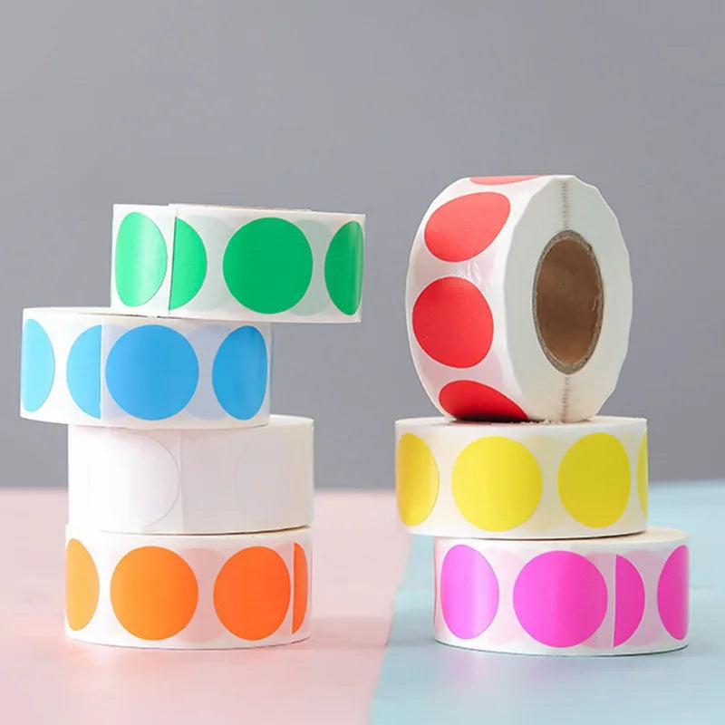 25mm Round Dot Label Stickers Roll | Color Coding & Sorting Color Coding Stickers QXL