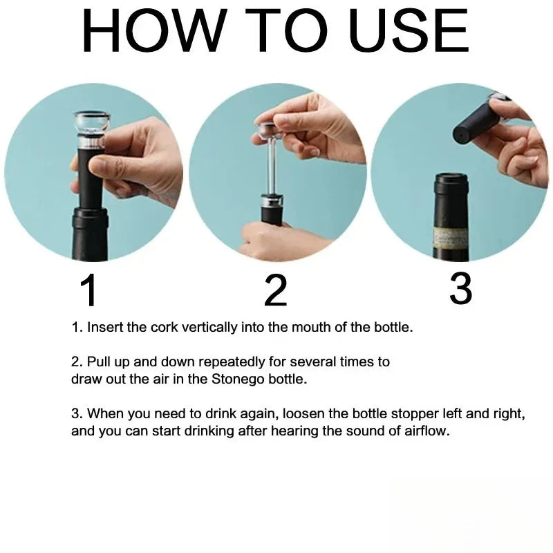 Vacuum Wine Bottle Stopper – Airtight Freshness Sealer Wine Bottle Stopper QXL