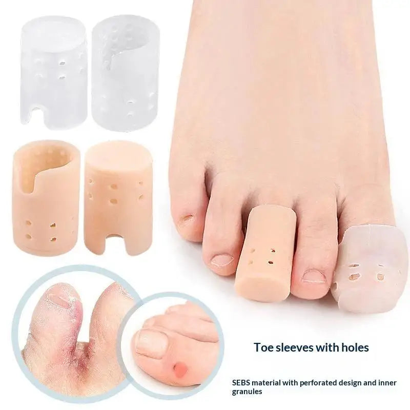 2-Pack Breathable SEBS Toe Protector Sleeves | Anti-Friction Toe Protector Sleeves QXL