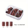 FUMOSIK 75/210pc Nail Drill Sanding Bands & Pedicure Caps Nail Drill Accessories QXL Brown-75pcs