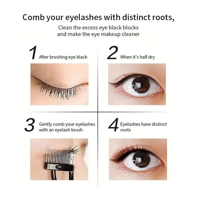 Stainless Steel Fine-Tooth Eyelash Comb & Separator Brush Eyelash Comb Brush QXL