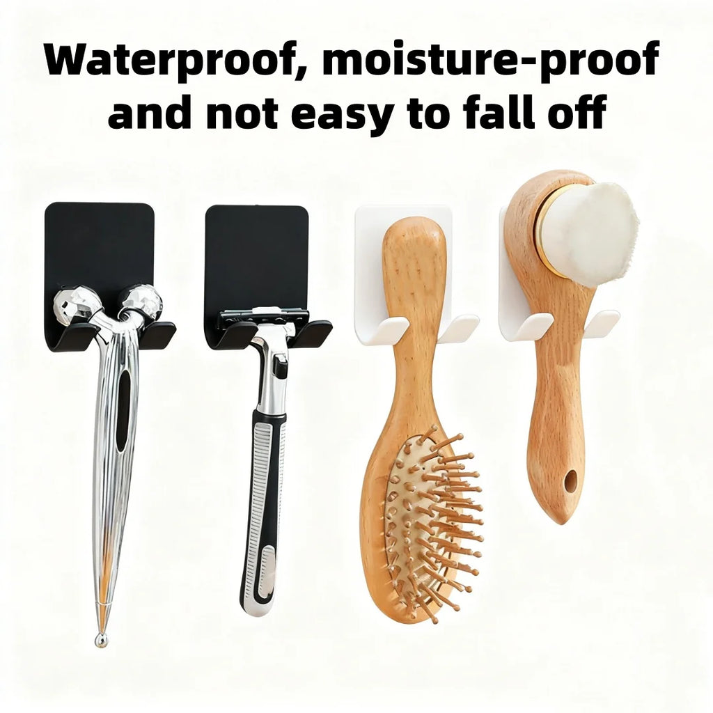 Adhesive Razor & Shaver Holder Hook | Punch-Free Wall Mount Adhesive Wall Hook QXL