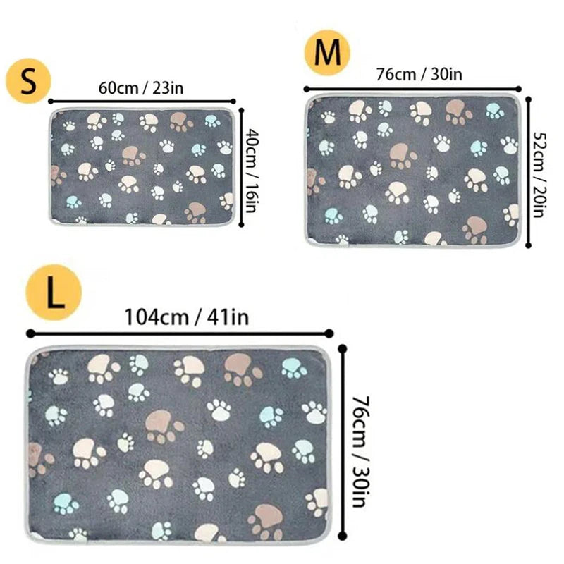 Soft Coral Fleece Pet Blanket for Dogs & Cats | 3 Sizes Pet Blanket QXL