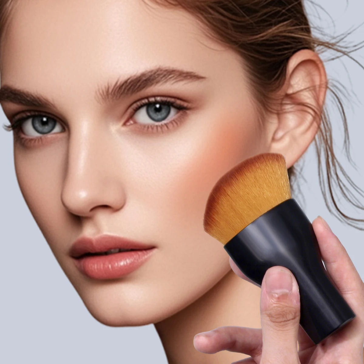KOSSHOW 3-Pc Makeup Brush Set | Blush, Eyebrow & Eyeliner Makeup Brush Set QXL
