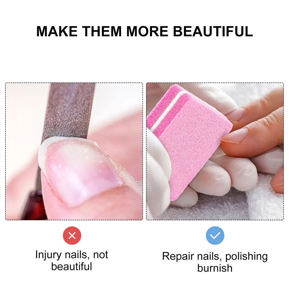100-Pack 4-Sided Mini Sponge Nail Buffer Blocks | Salon & Home Nail Buffer Blocks QXL