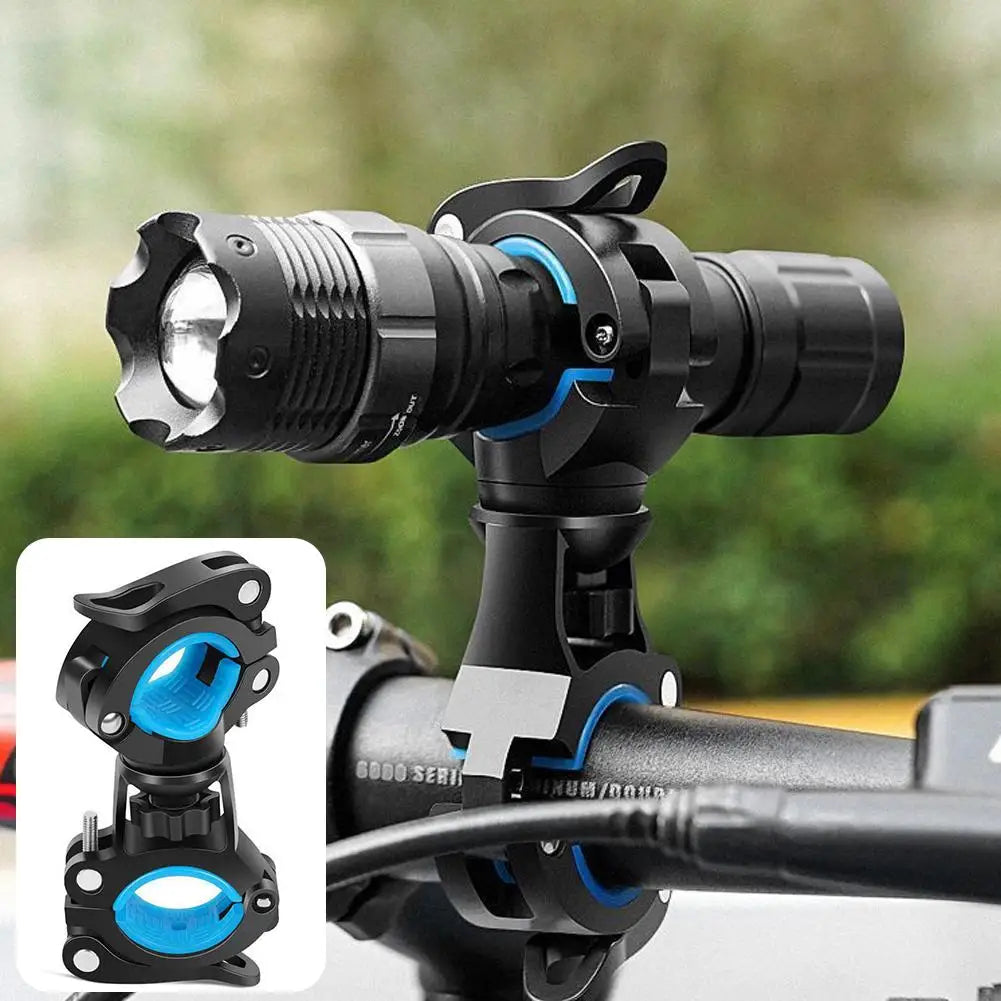 360° Rotating Bike Flashlight Handlebar Mount Bracket Bike Light Mount QXL