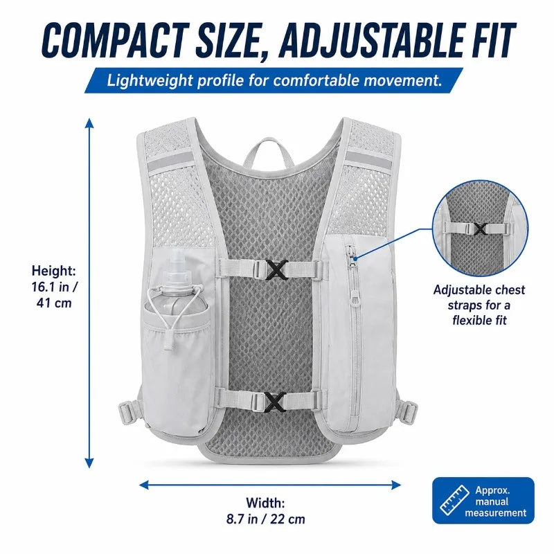 Lightweight Hydration Vest | Running & Hiking Backpack Hydration Running Vest QXL