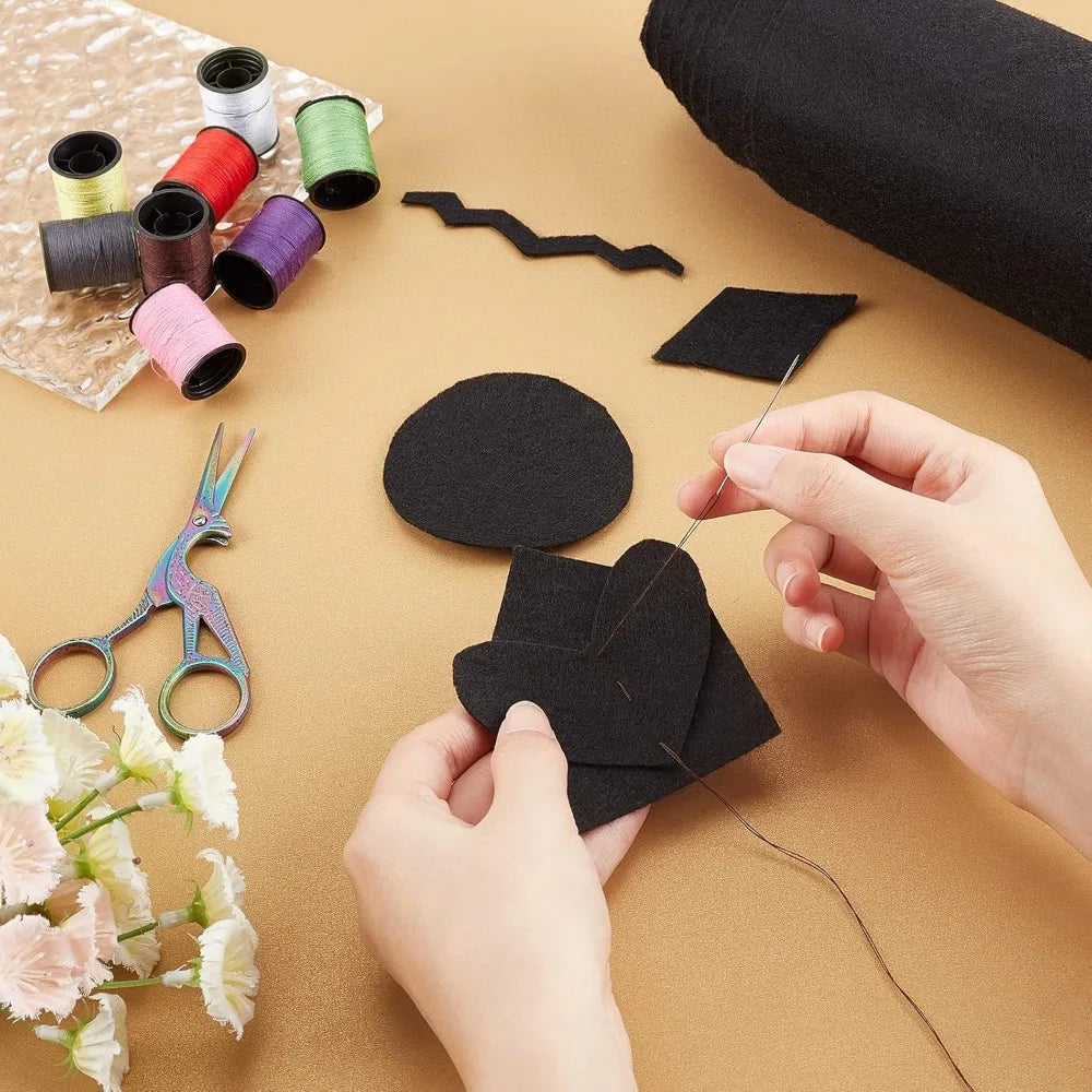 Black Felt Roll 10FT x 15.75" | Nonwoven Craft Fabric Craft Felt Fabric Roll QXL