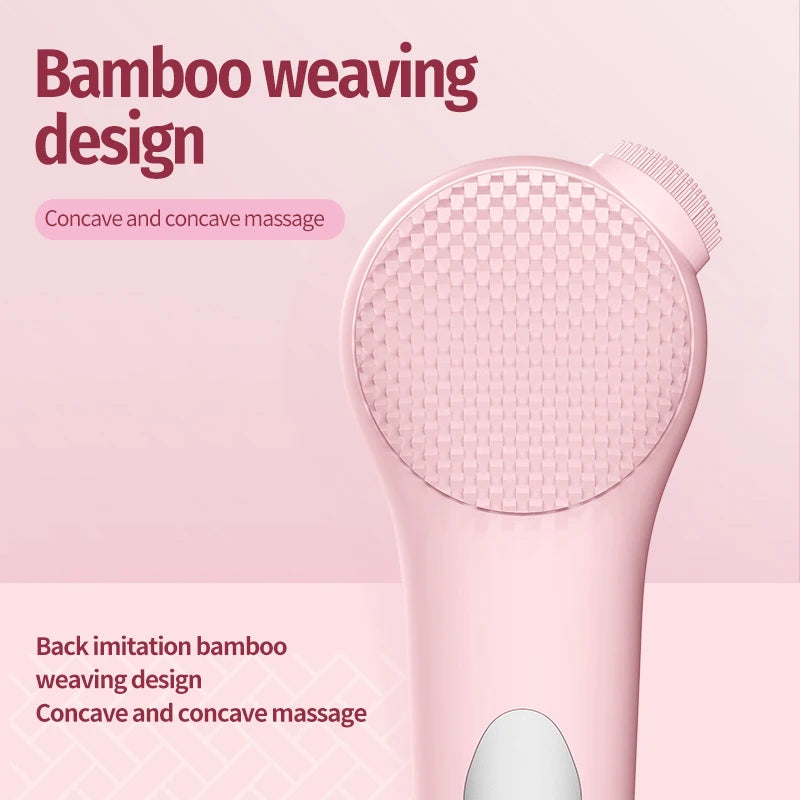 MOZHOU Electric Silicone Face Brush | Hot Compress & Vibration Facial Cleansing Brush QXL