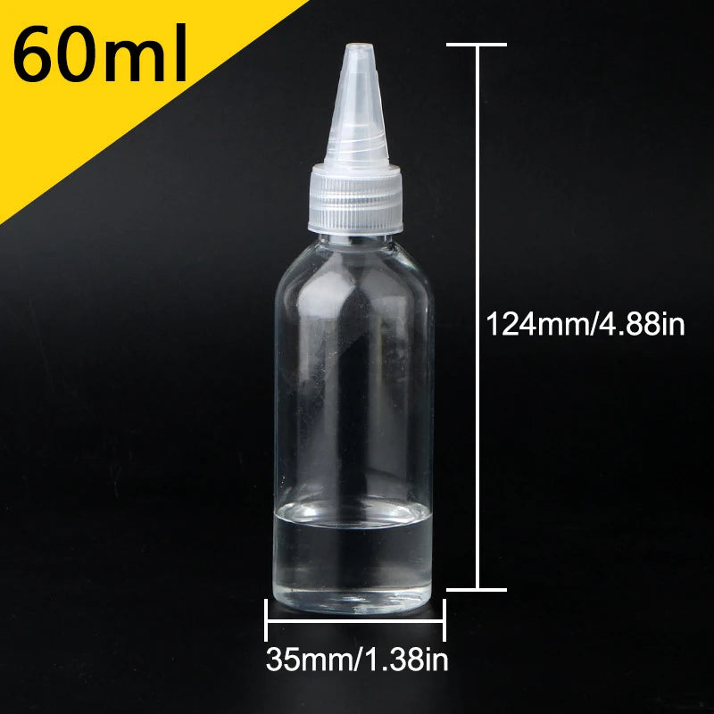 Refillable Squeeze Dropper Bottles 3–100ml | Tattoo & Craft Dropper Squeeze Bottle QXL 60ml