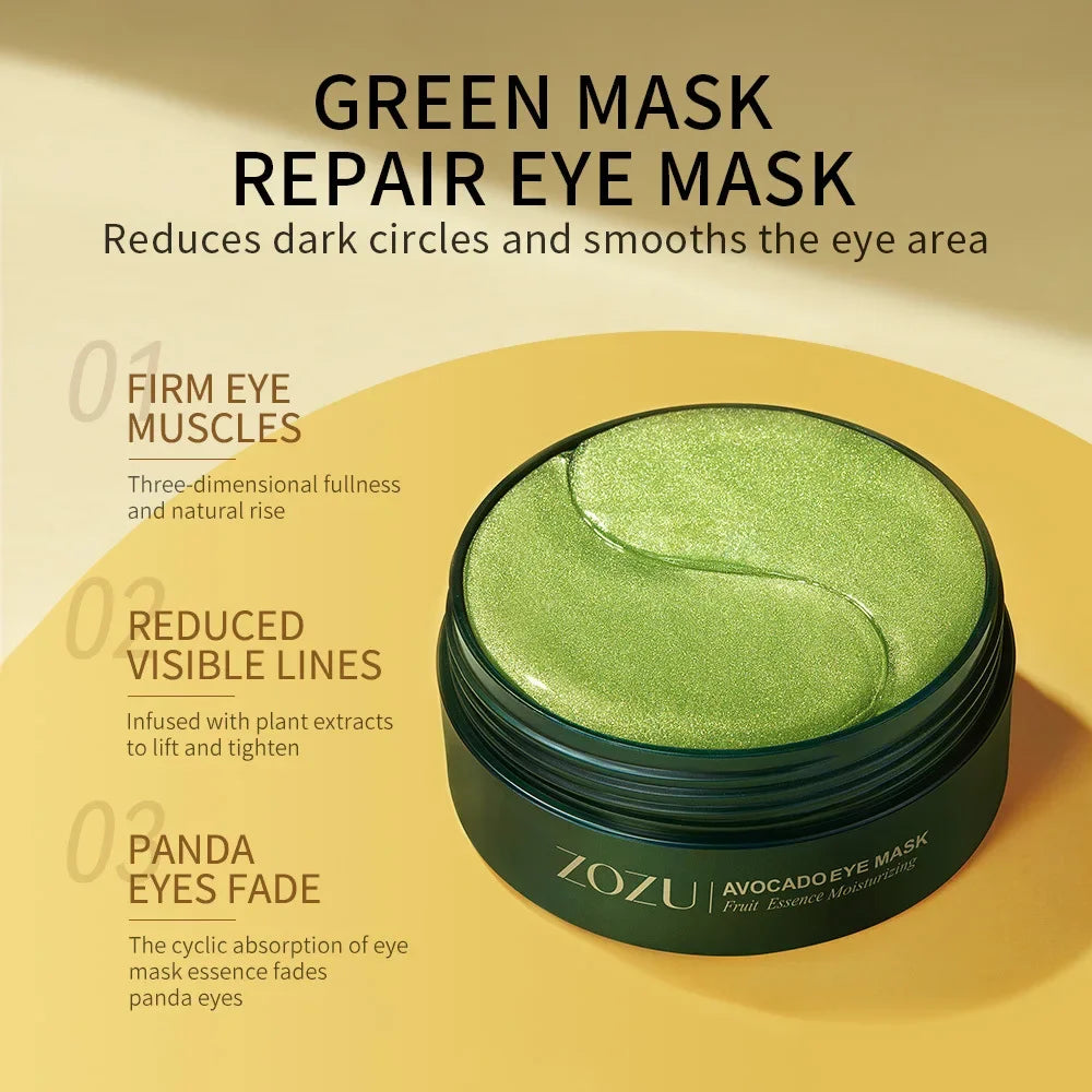 SADOER 120pc Avocado Collagen Eye Patches | Moisturizing & Firming Eye Treatment Patches QXL