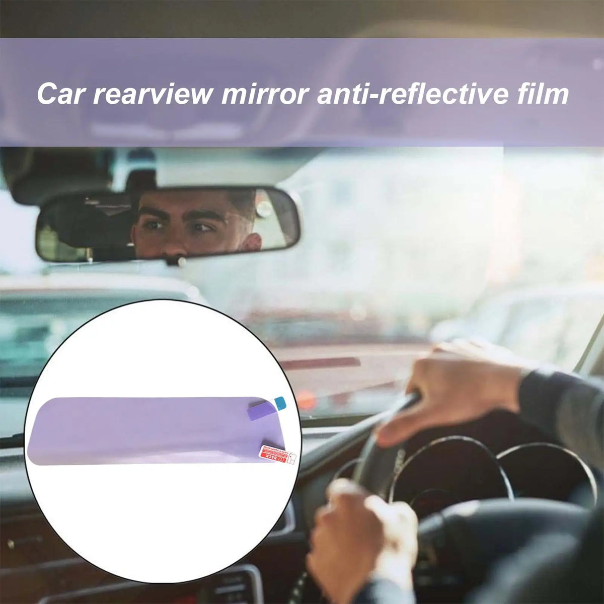Car Rearview Mirror Anti-Glare Film | PET Protective Sticker Mirror Protective Film QXL