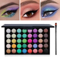 VERONNI 40-Color Glitter Matte Eyeshadow Palette + Brush Eyeshadow Palette QXL 02 with 1Brushes