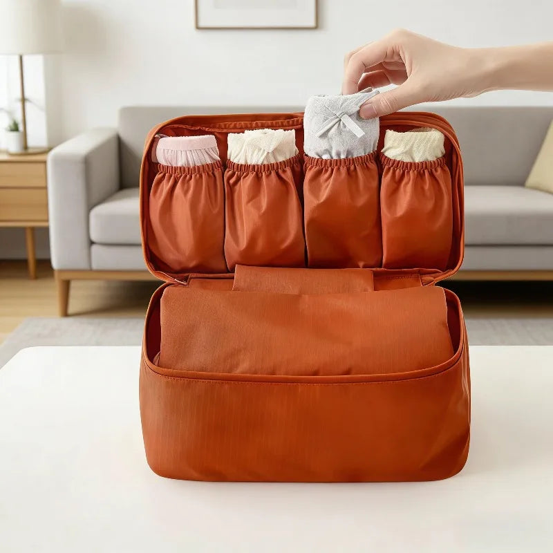 Portable Travel Underwear & Bra Organizer Bag – Oxford Travel Organizer Bag QXL