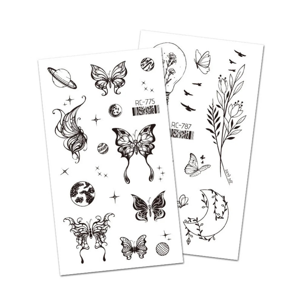 Pink Butterfly Temporary Tattoo Sticker | Waterproof Body Art Temporary Tattoo Sticker QXL