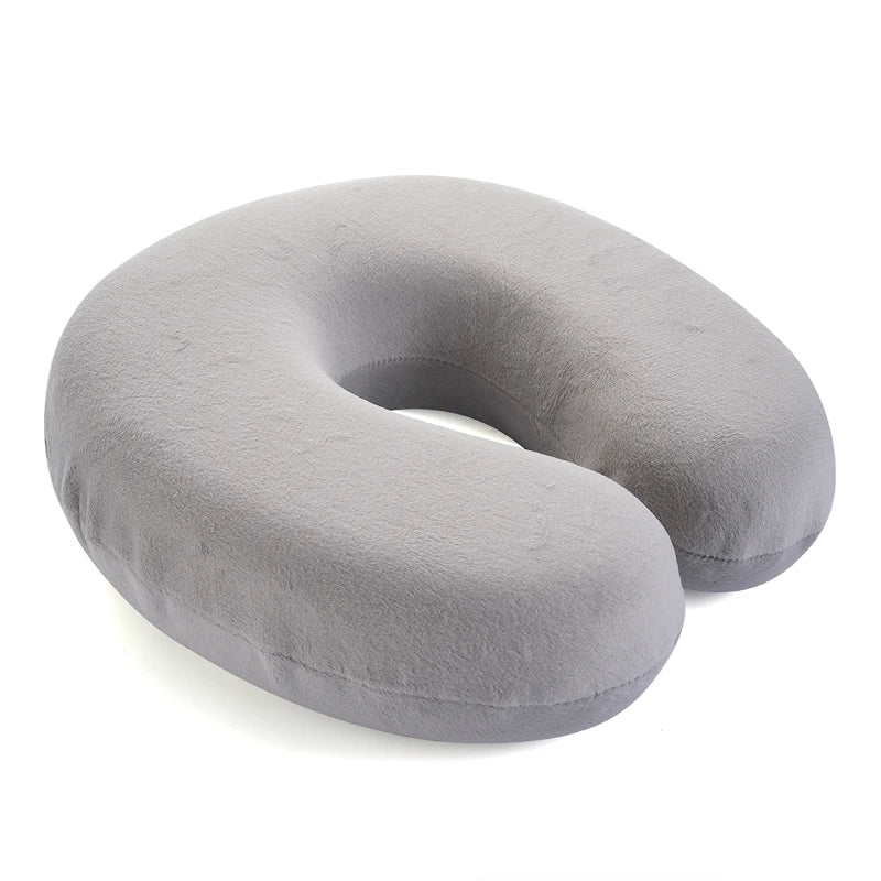 U-Shaped Memory Foam Eyelash Extension Pillow | Neck Support Lash Extension Pillow QXL Gray 1pcs