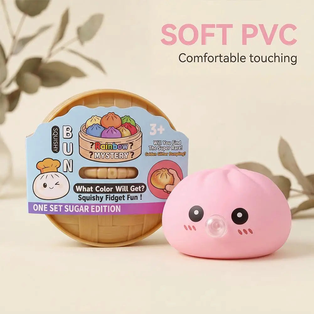 Bubble Blowing Dumpling Squeeze Toy | Soft PVC Sensory Fidget Fidget Squeeze Toy QXL
