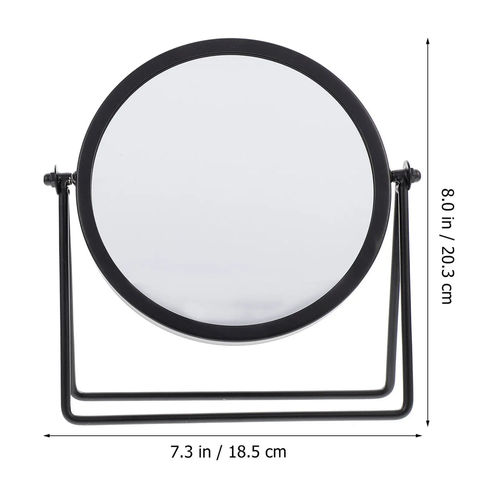 Round Swivel Desktop Makeup Mirror | 360° Tabletop Vanity Tabletop Makeup Mirror QXL Black