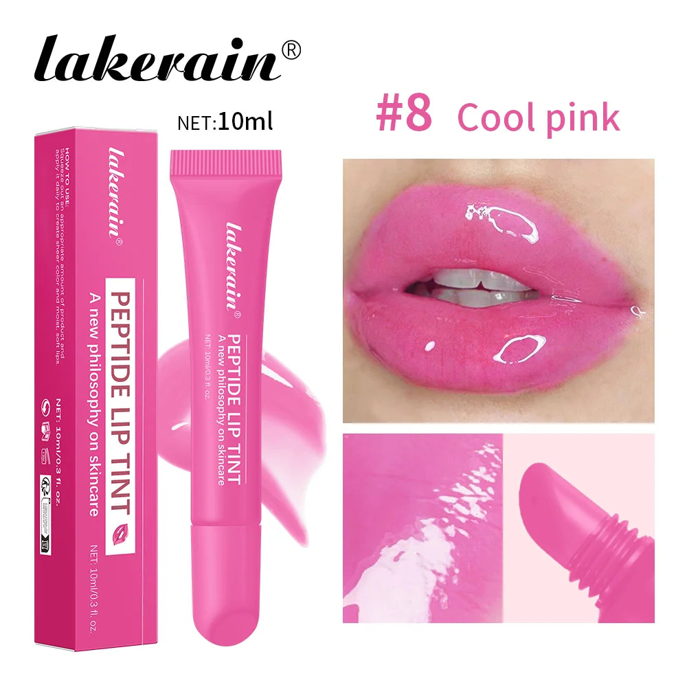 Lakerain Peptide Lip Tint | Moisturising Lip Gloss 4 Shades Lip Gloss Tint QXL 8