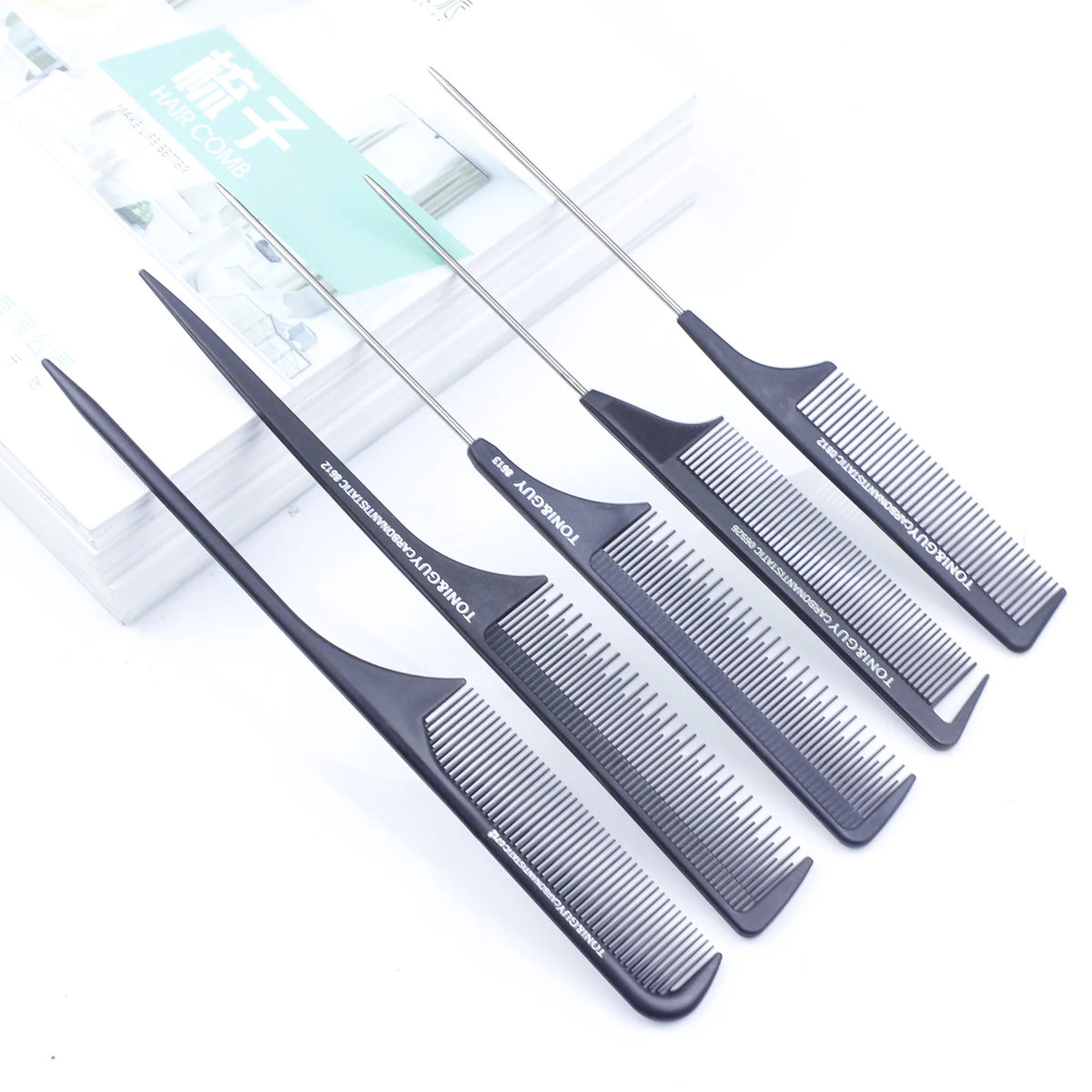 Black Professional Hair Styling Comb | Detangling & Parting Hair Styling Comb QXL
