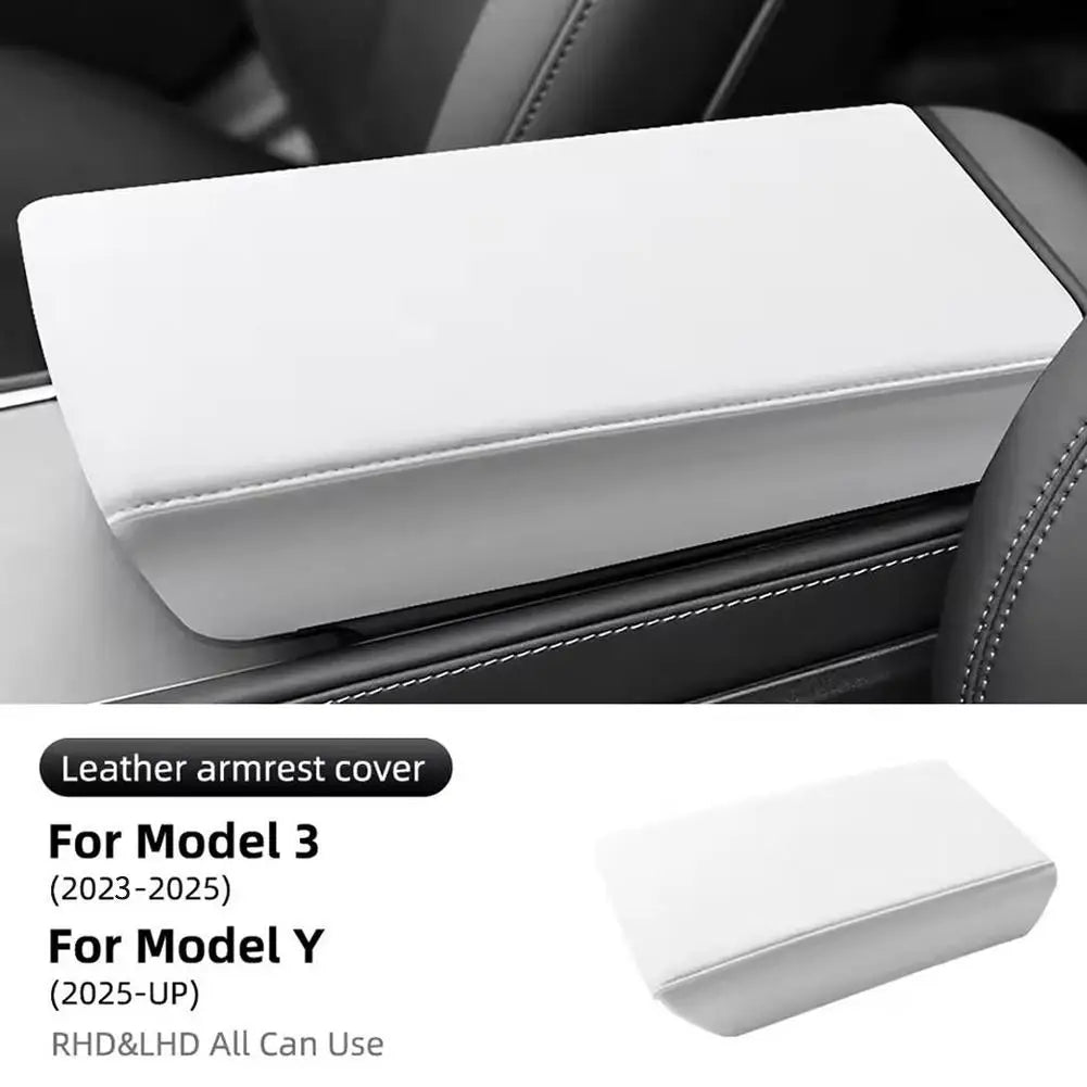TPE Center Console Armrest Cover – Tesla Model 3 & Y Car Armrest Cover QXL White