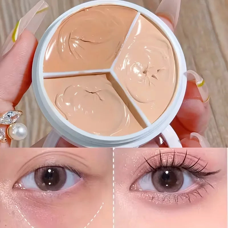 JUJU Dream 3-Color Cream Concealer Palette – Waterproof Cream Concealer Palette QXL WHITE