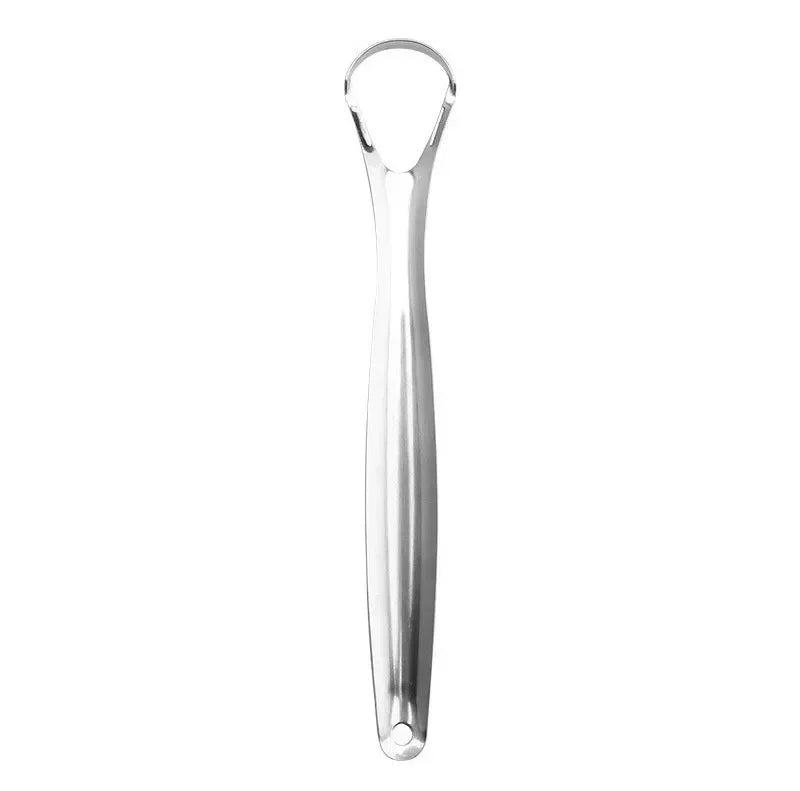 Reusable Stainless Steel Tongue Scraper | Fresh Breath Tool Tongue Scraper QXL M61 Sliver