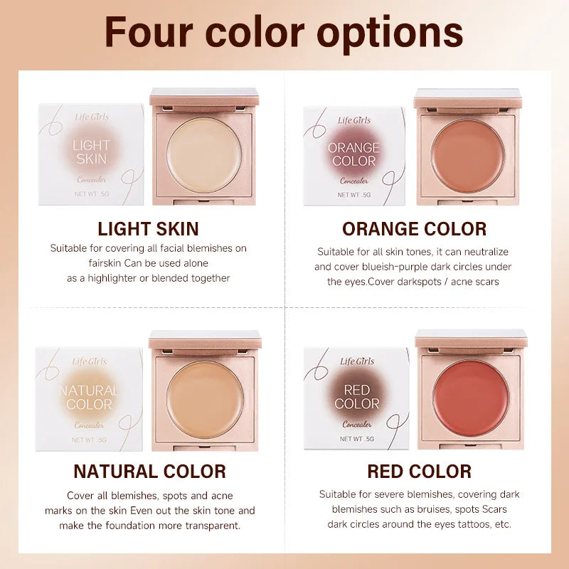 Life Girls Brightening Concealer – Moisturizing Full Coverage Cream Concealer QXL